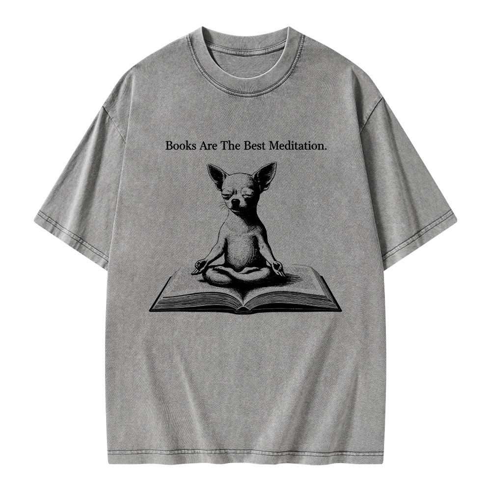 Pagewings Books Are The Best Meditation Unisex Washed T-shirt