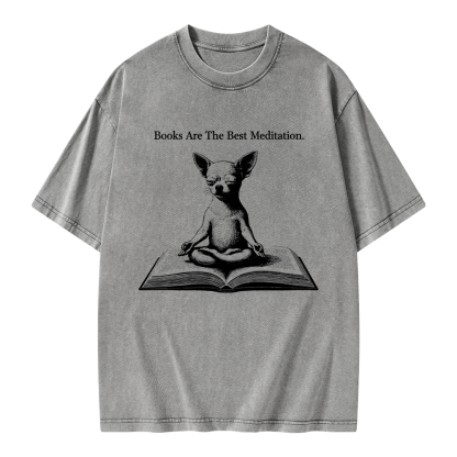 Pagewings Books Are The Best Meditation Unisex Washed T-shirt