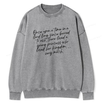 Pagewings Once Upon A Time Unisex Washed Sweatshirt