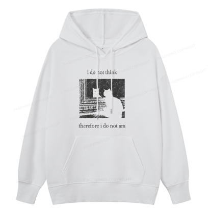 Pagewings I Do Not Think Therefore I Do Not Am Unisex Classic Hoodie