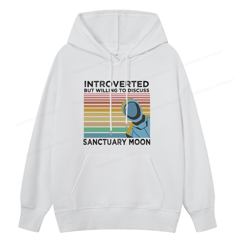 Pagewings Introverted But Willing to Discuss Sanctuary Moon Unisex Classic Hoodie