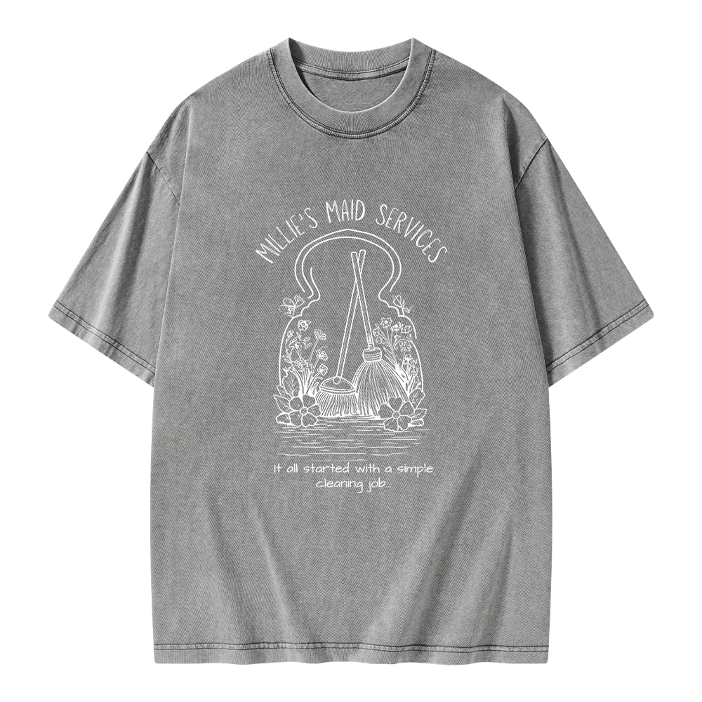 Pagewings It All Started With A Simple Cleaning Job Unisex Washed T-shirt