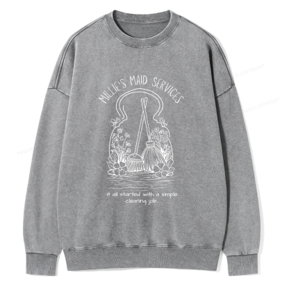 Pagewings It All Started With A Simple Cleaning Job Unisex Washed Sweatshirt