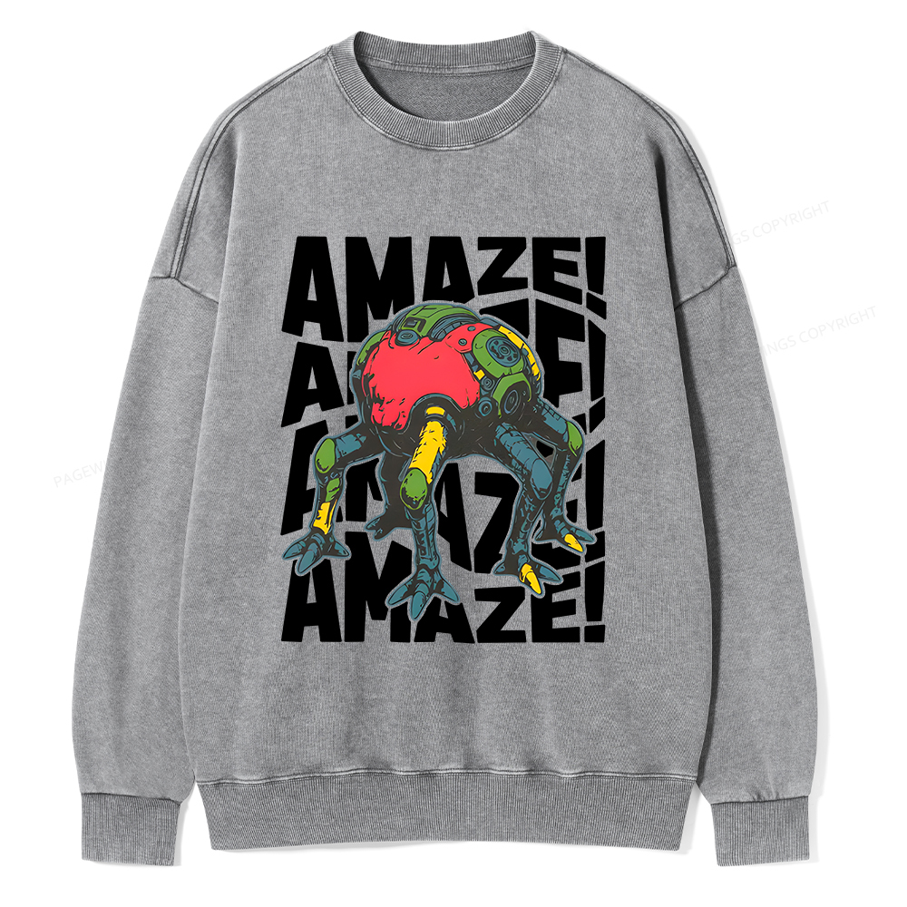 Pagewings Amaze Unisex Washed Sweatshirt