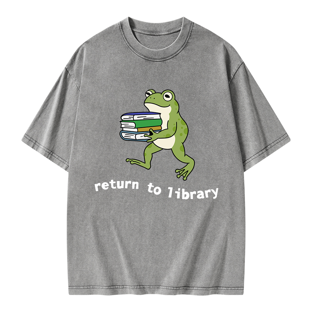 Pagewings Return to Library Unisex Washed T-shirt