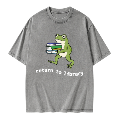 Pagewings Return to Library Unisex Washed T-shirt