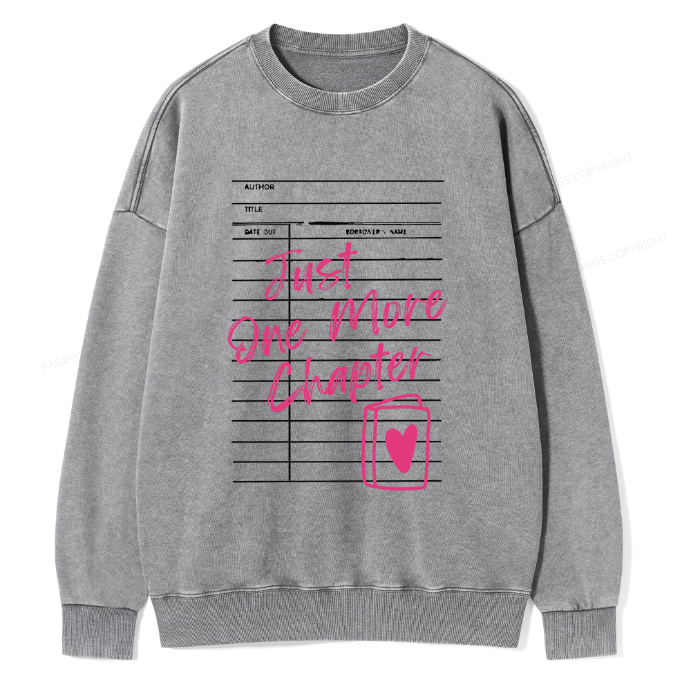 Pagewings One More Chapter Unisex Washed Sweatshirt