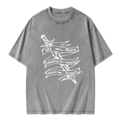 Pagewings Life Before Death Unisex Washed T-shirt