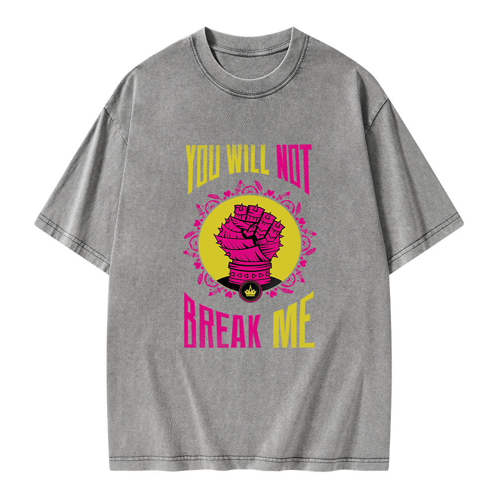 Pagewings You Will Not Break Me Unisex Washed T-shirt