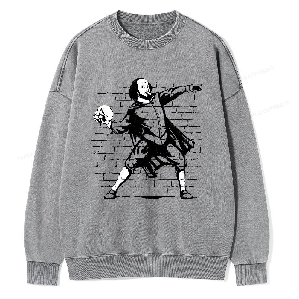 Pagewings The Poet Unisex Washed Sweatshirt