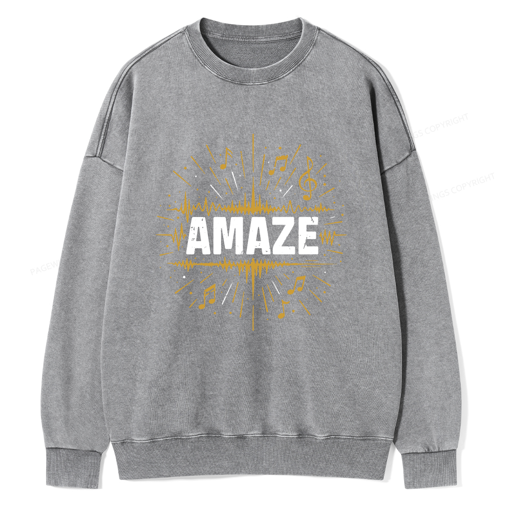 Pagewings Amaze Unisex Washed Sweatshirt