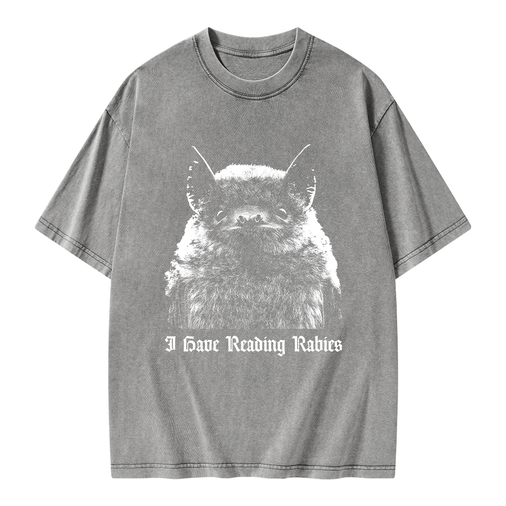 Pagewings I Have Reading Rabies Unisex Washed T-shirt
