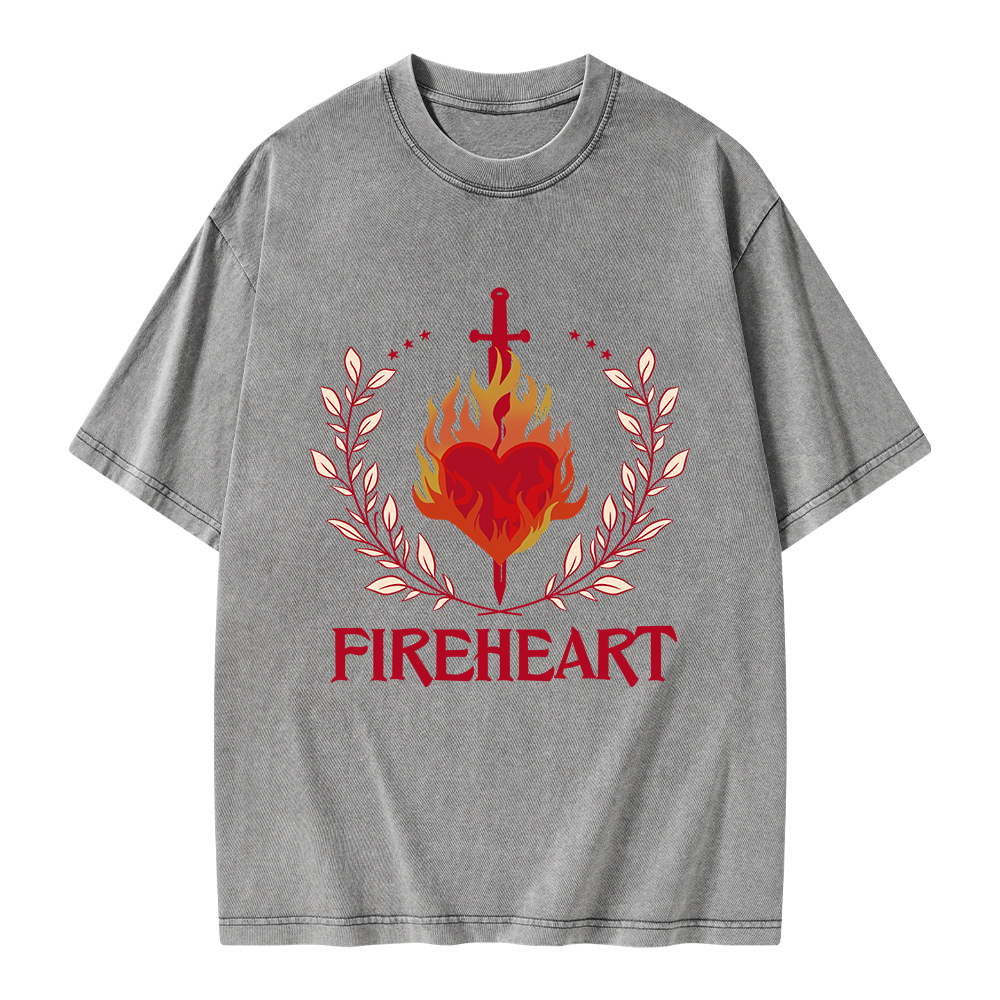 Pagewings Fireheart Unisex Washed T-shirt