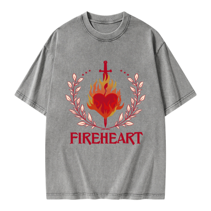 Pagewings Fireheart Unisex Washed T-shirt