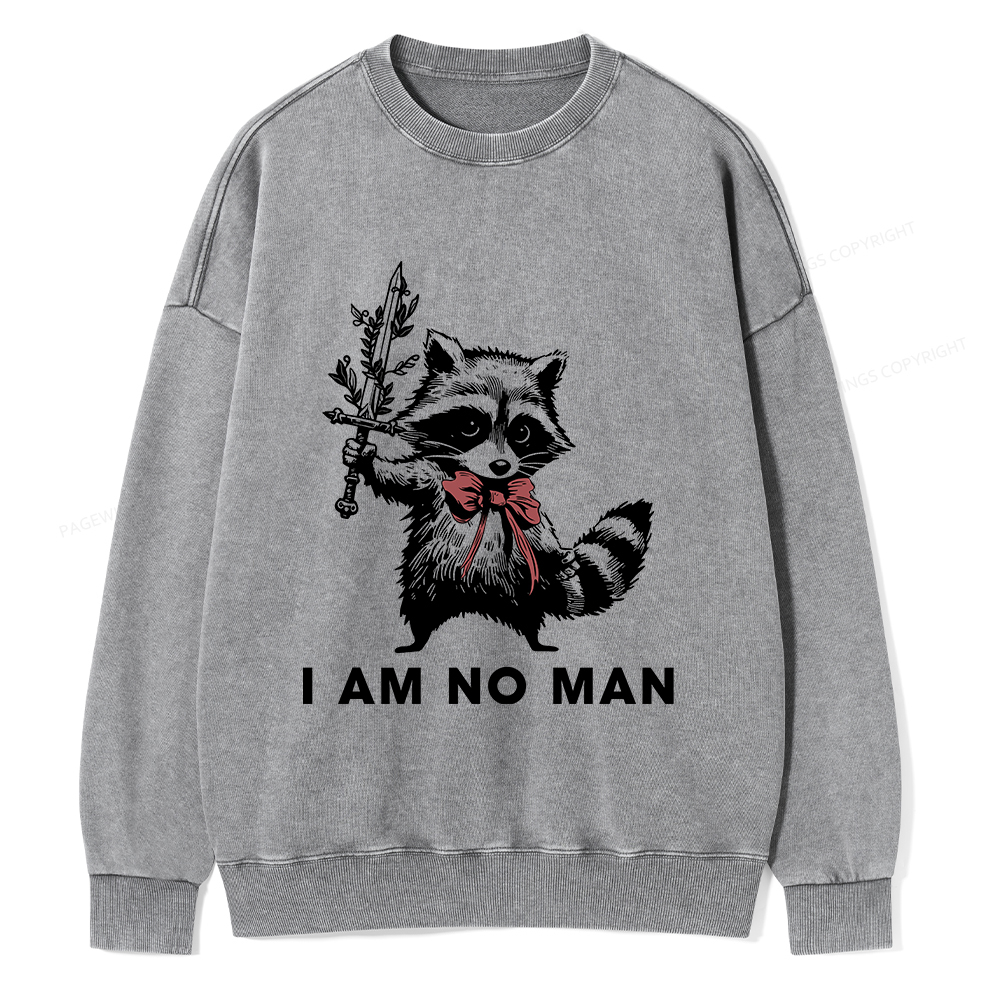 Pagewings I Am No Man Unisex Washed Sweatshirt