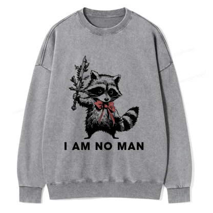 Pagewings I Am No Man Unisex Washed Sweatshirt