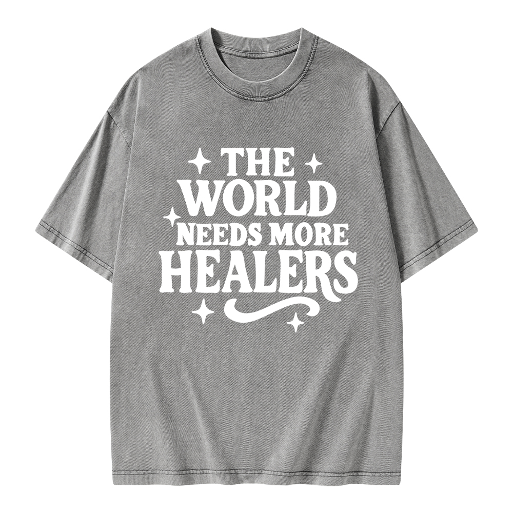 Pagewings The World Needs More Healers Unisex Washed T-shirt