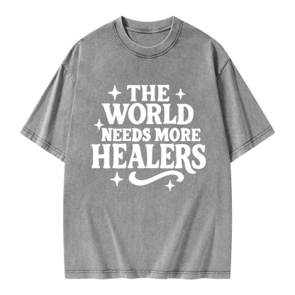Pagewings The World Needs More Healers Unisex Washed T-shirt