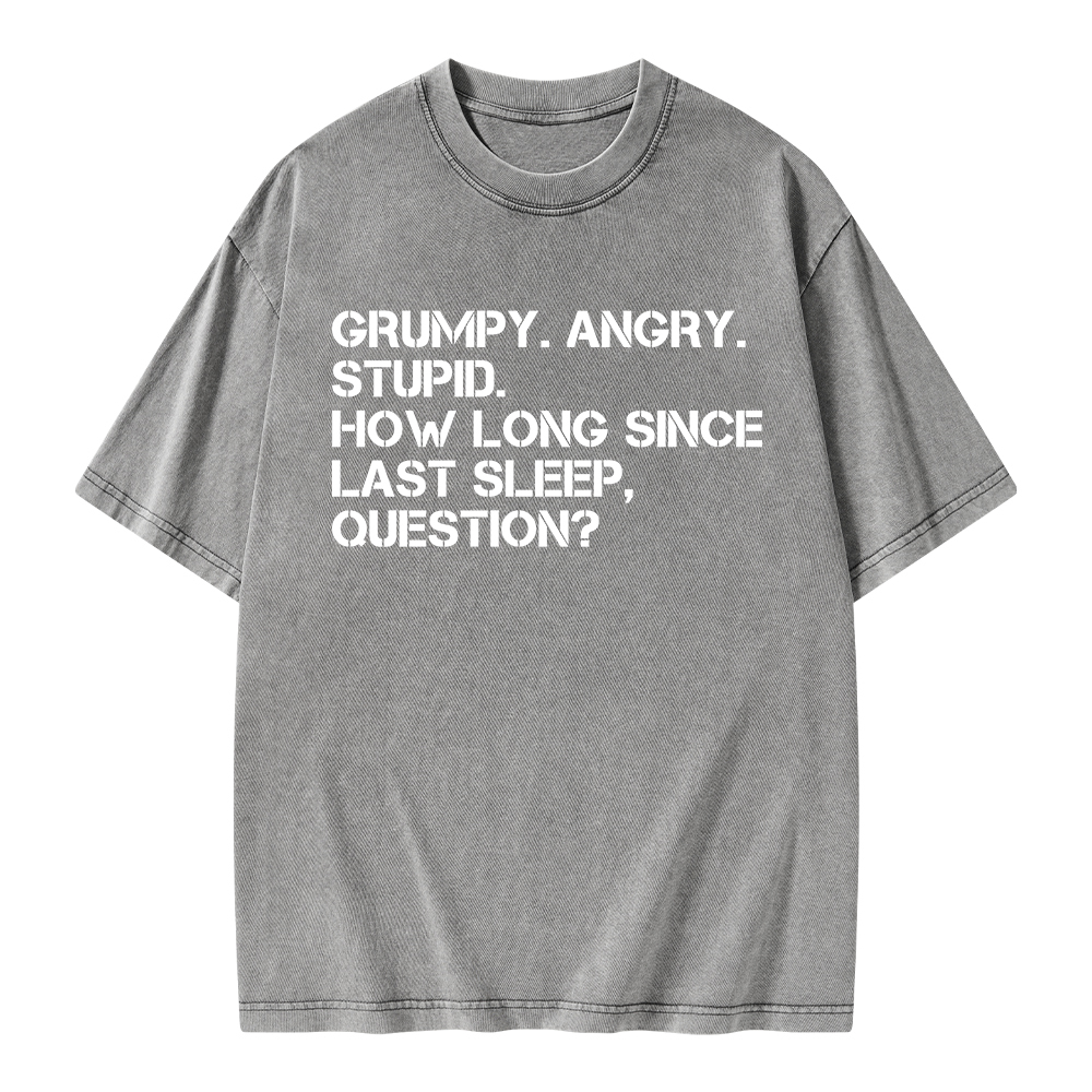 Pagewings How Long Since Last Sleep Unisex Washed T-shirt