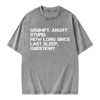 Pagewings How Long Since Last Sleep Unisex Washed T-shirt