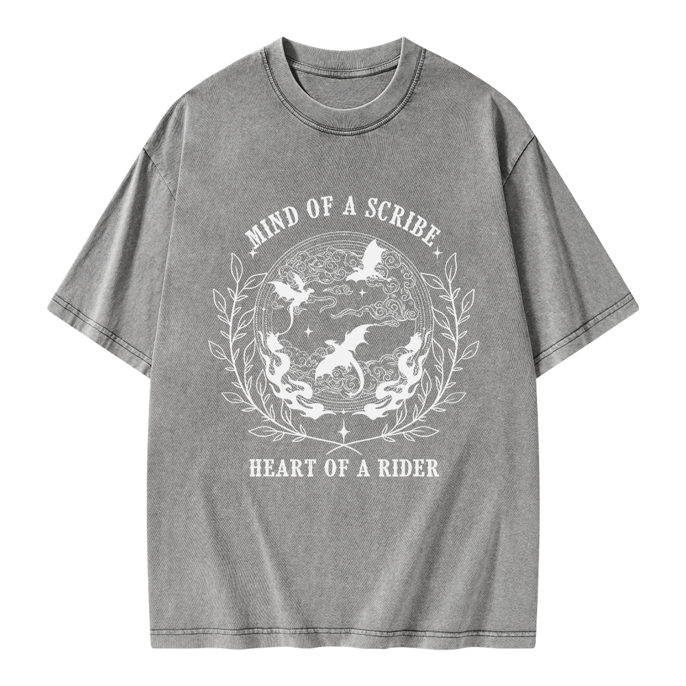 Pagewings Heart Of A Rider Unisex Washed T-shirt