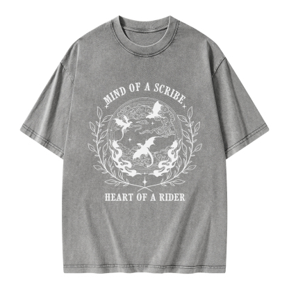 Pagewings Heart Of A Rider Unisex Washed T-shirt