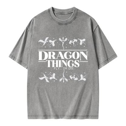 Pagewings Dragon Things Unisex Washed T-shirt