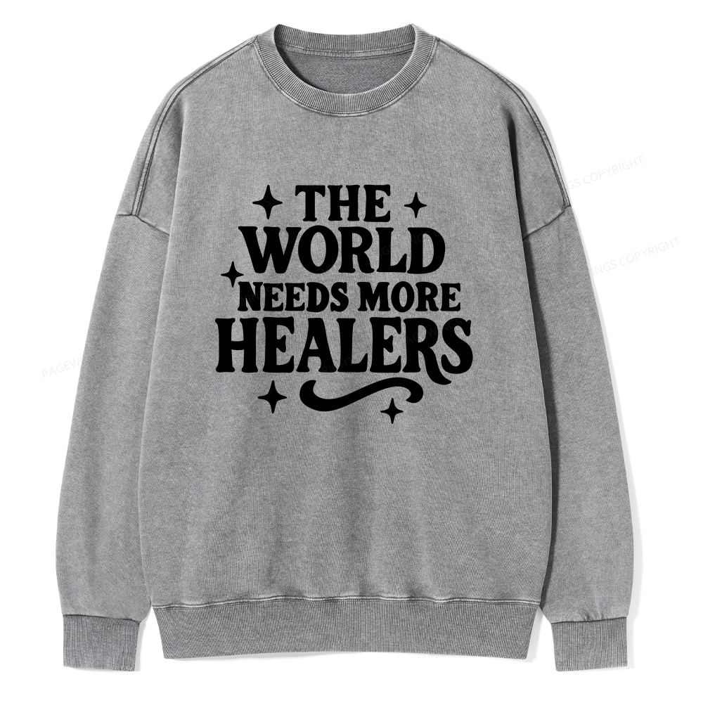 Pagewings Nurse Badge Reel Unisex Washed Sweatshirt