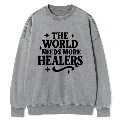 Pagewings Nurse Badge Reel Unisex Washed Sweatshirt