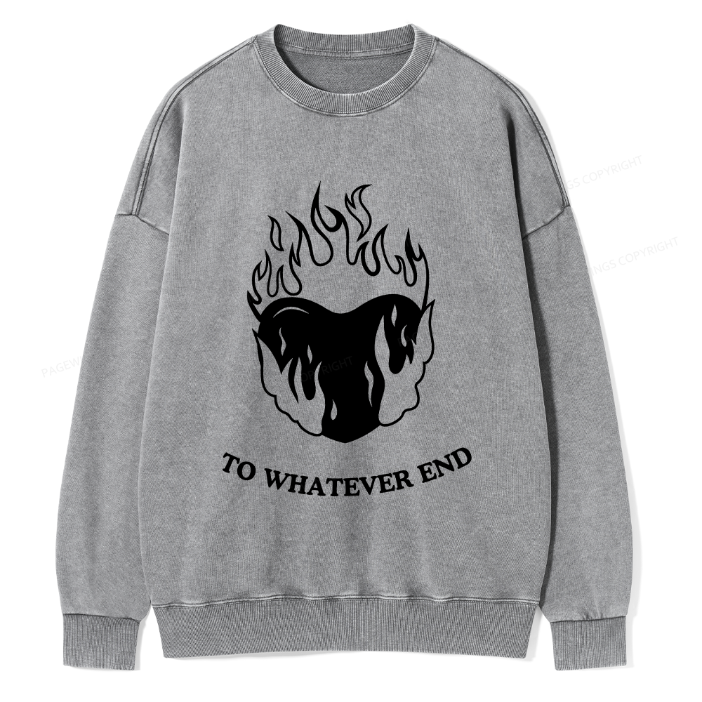 Pagewings Baby Tee Women Unisex Washed Sweatshirt