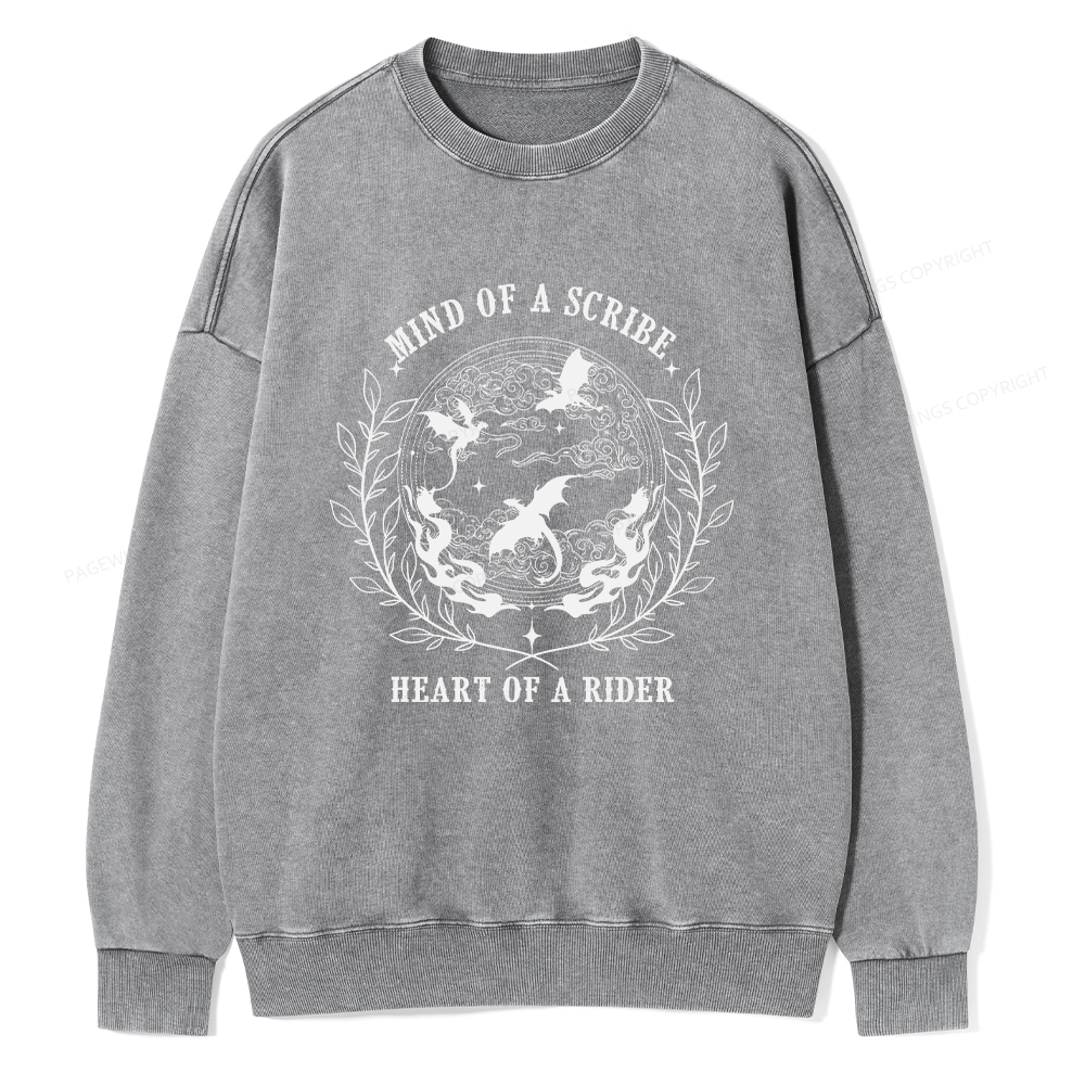 Pagewings Mind Of A Scribe Unisex Washed Sweatshirt