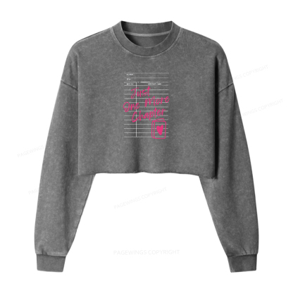 Pagewings One More Chapter Washed Crop Sweatshirt