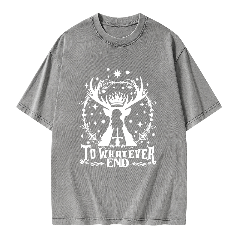 Pagewings To Whatever End Unisex Washed T-shirt