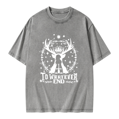 Pagewings To Whatever End Unisex Washed T-shirt