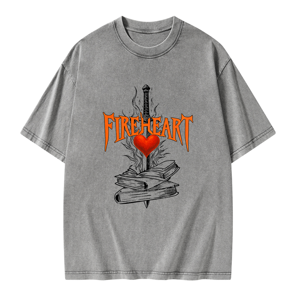 Pagewings Fireheart Unisex Washed T-shirt