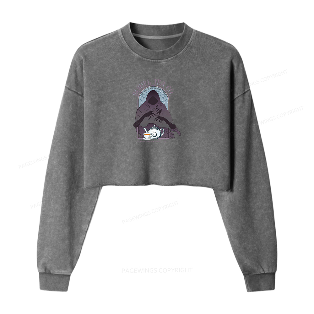 Pagewings Suriel Tea Co Washed Crop Sweatshirt
