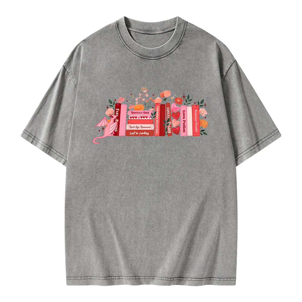 Pagewings Romance Reader Unisex Washed T-shirt