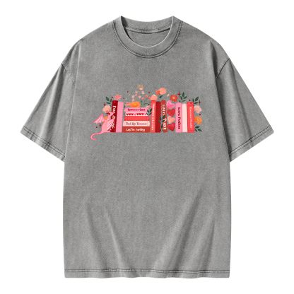 Pagewings Romance Reader Unisex Washed T-shirt