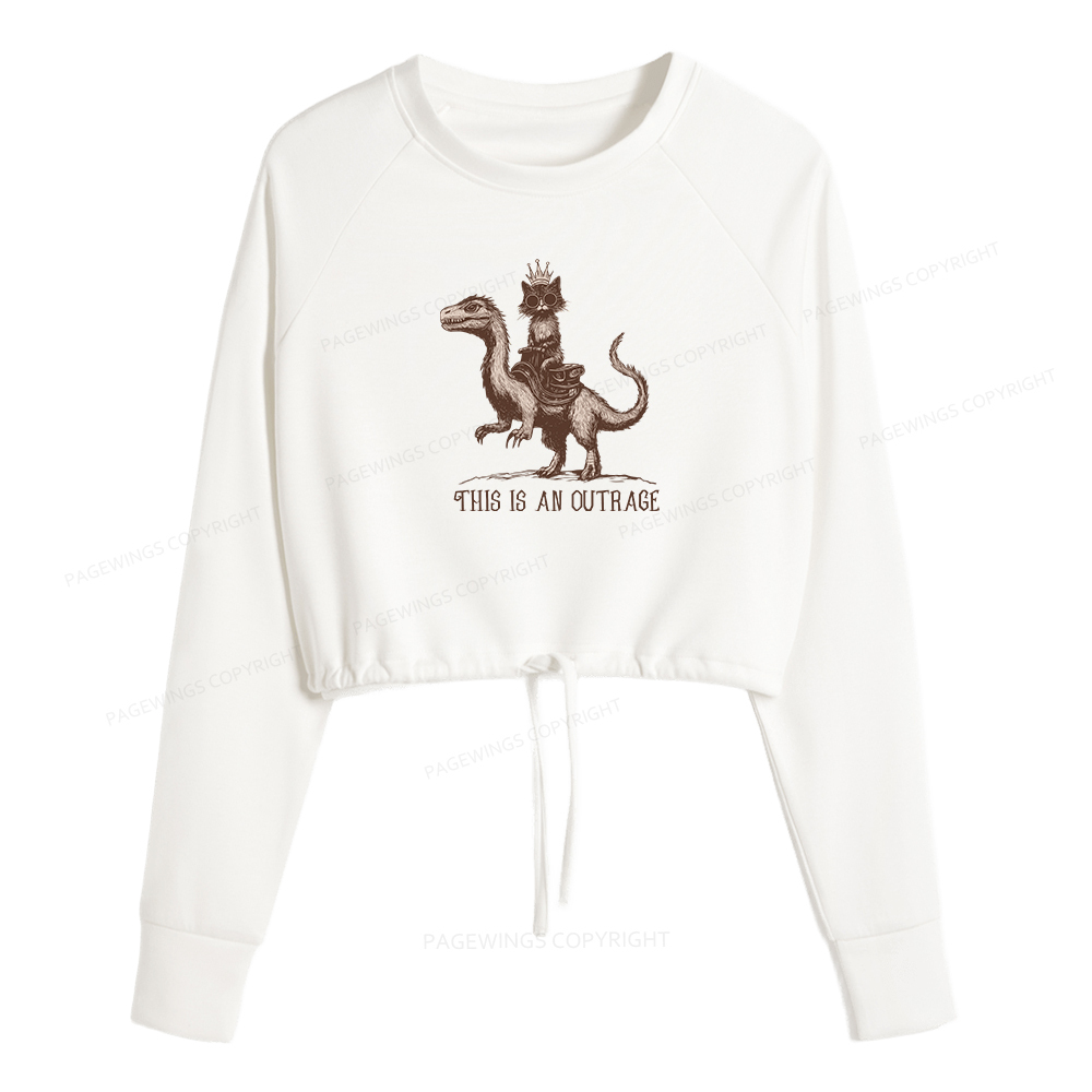 Pagewings Sci-Fi Book Lovers Women Cropped Sweatshirt 