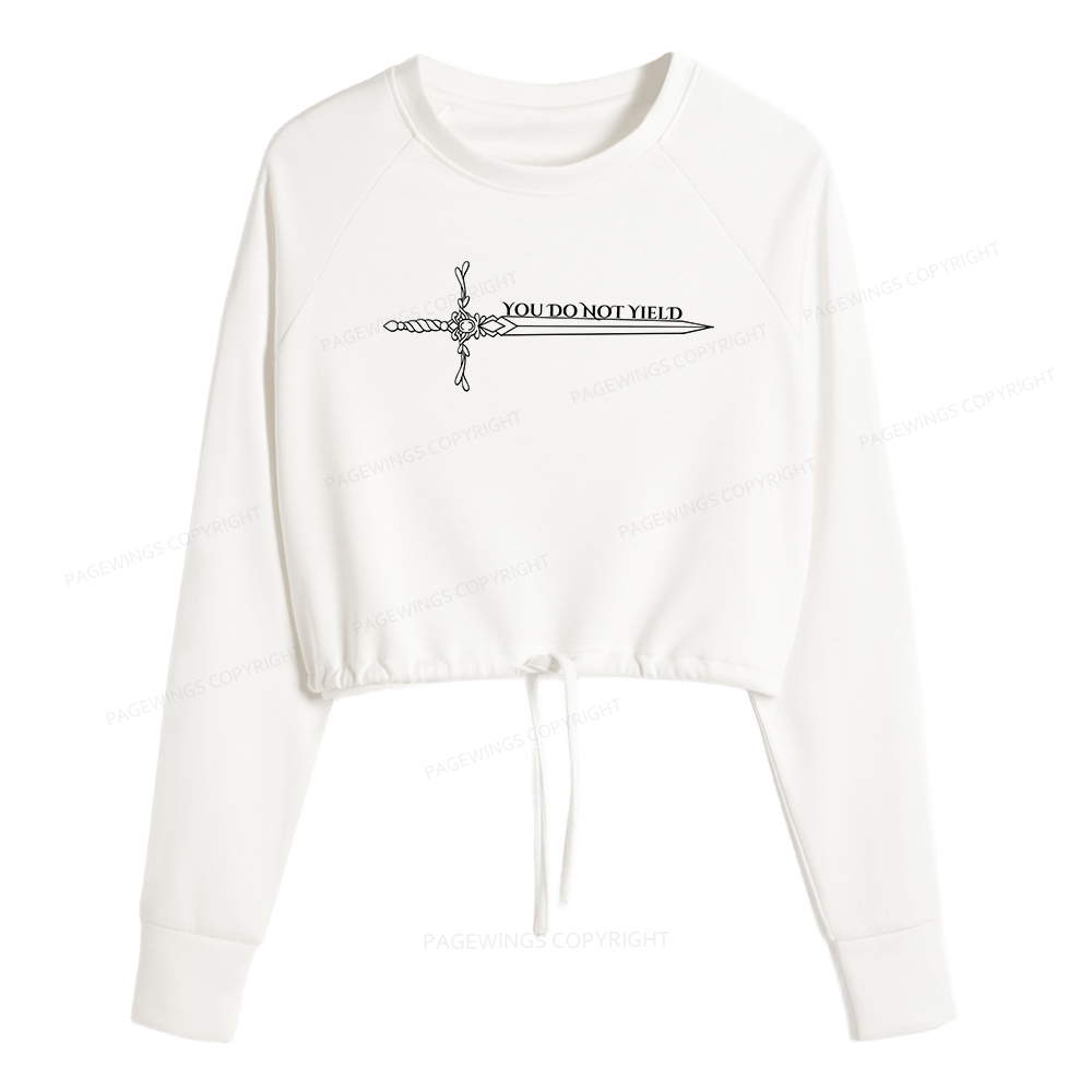 Pagewings You Do Not Yield  Women Cropped Sweatshirt 