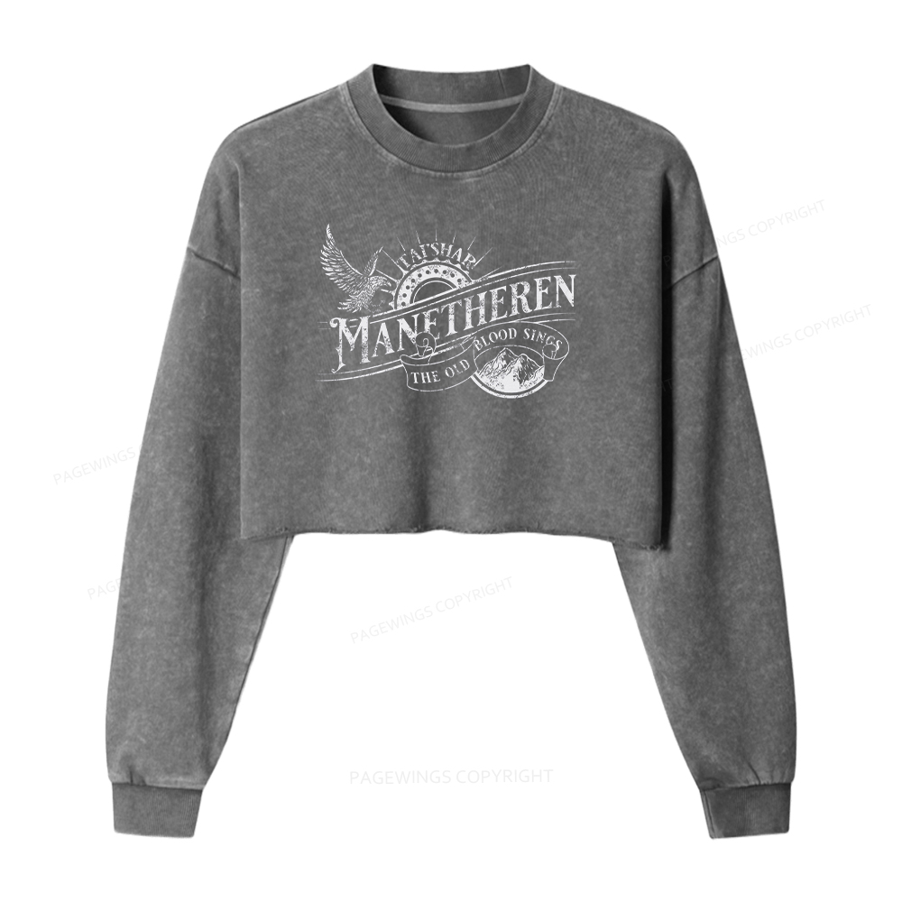 Pagewings Manetheren Washed Crop Sweatshirt