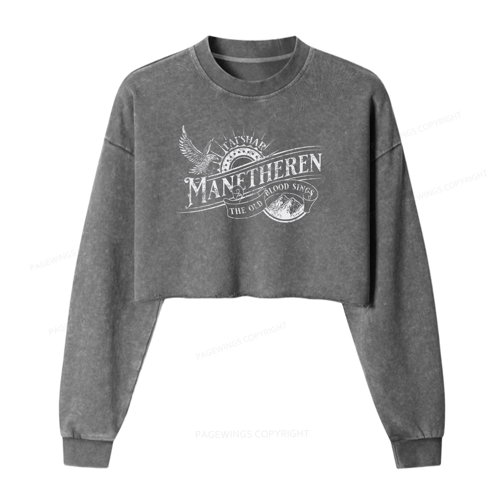 Pagewings Manetheren Washed Crop Sweatshirt