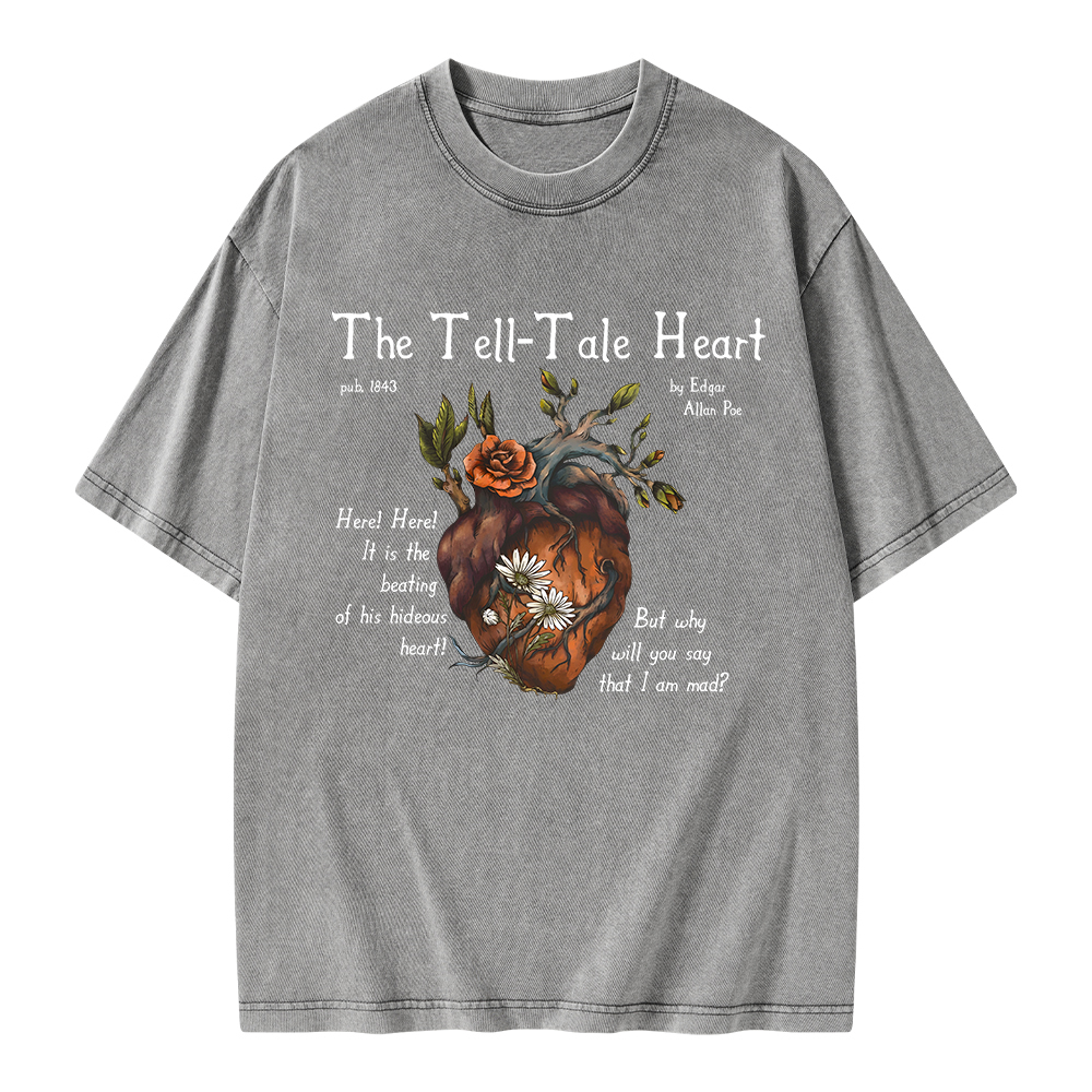 Pagewings Tale Heart Unisex Washed T-shirt