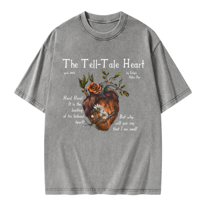Pagewings Tale Heart Unisex Washed T-shirt