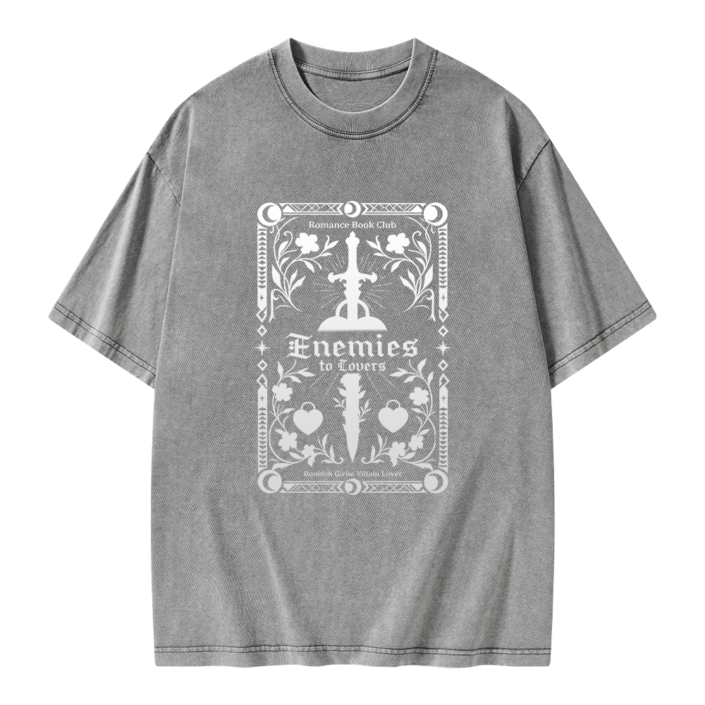 Pagewings Enemies to Lovers Unisex Washed T-shirt