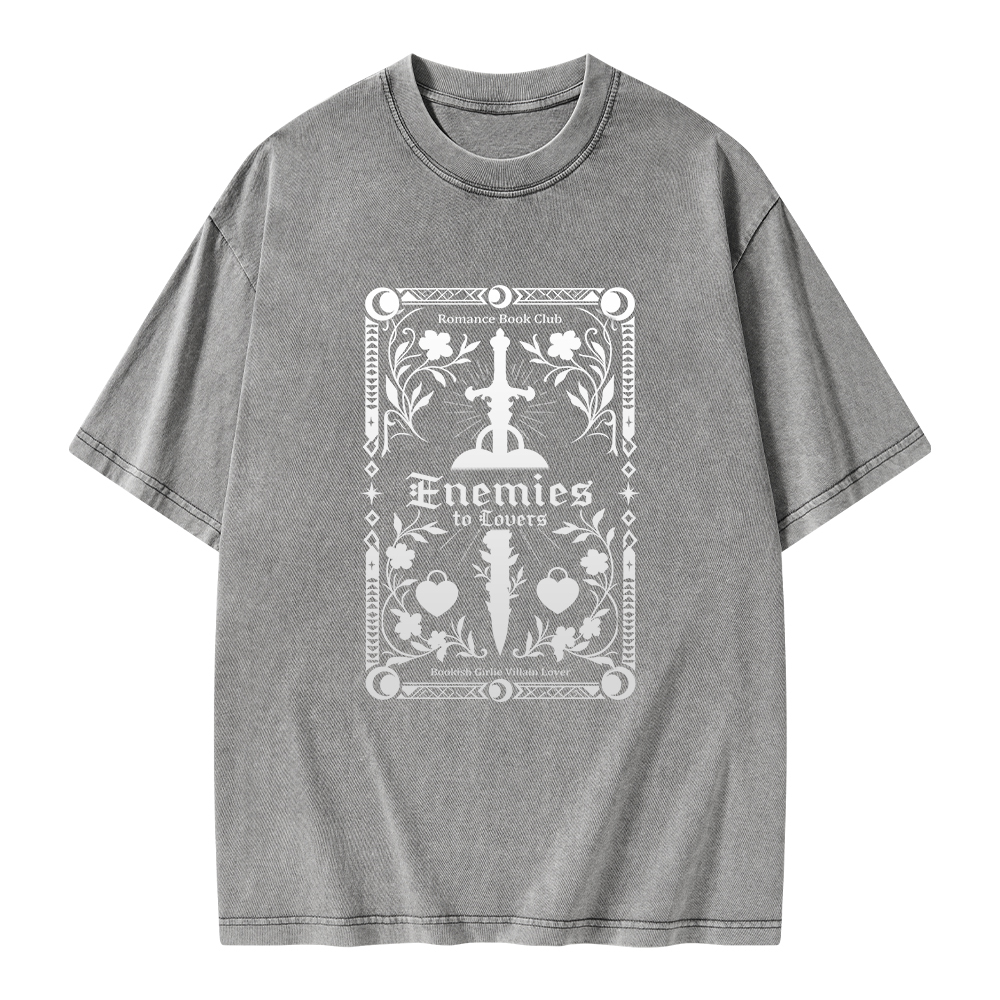Pagewings Enemies to Lovers Unisex Washed T-shirt