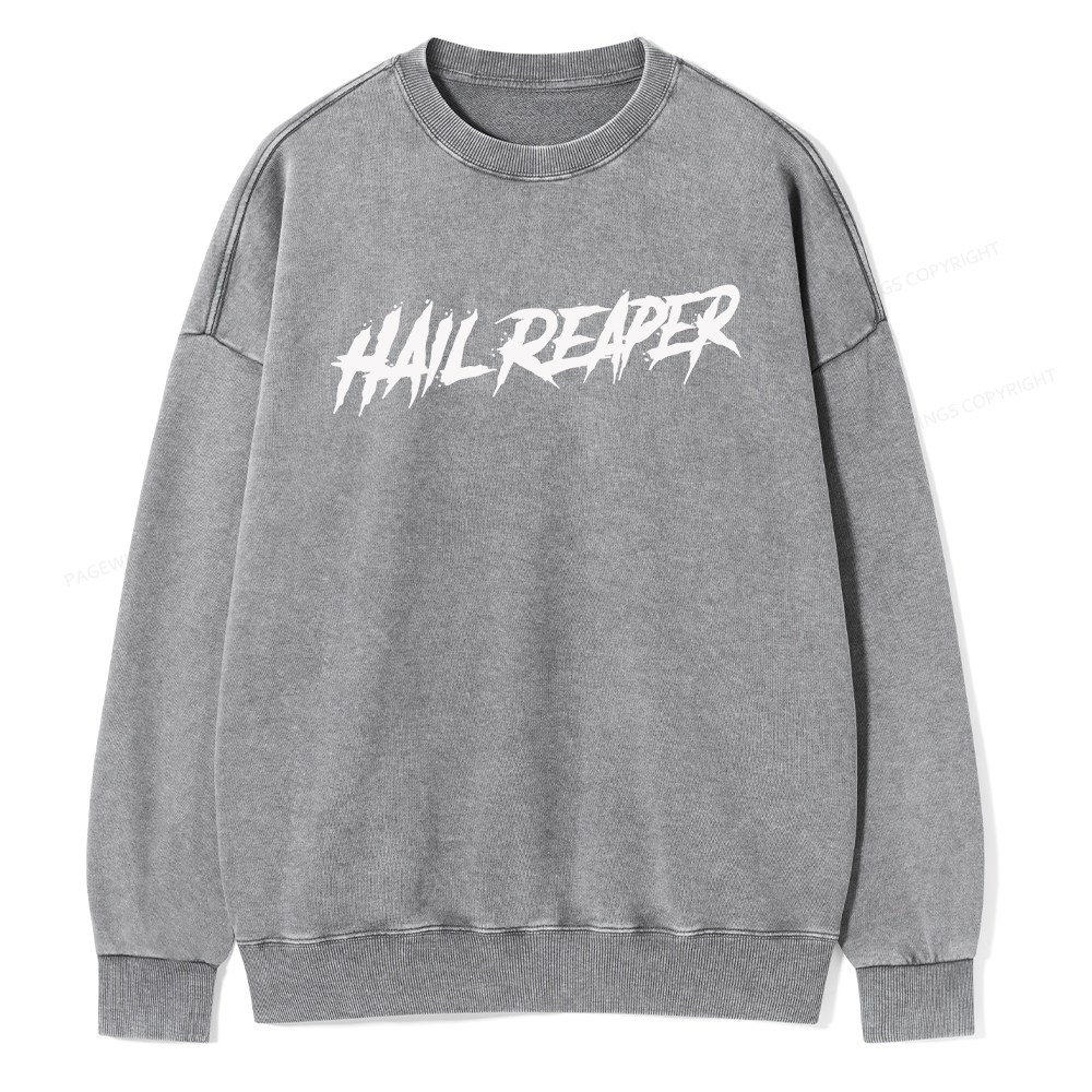 Pagewings Hail Reaper Unisex Washed Sweatshirt