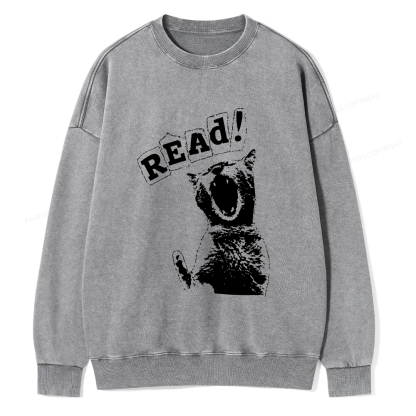 Pagewings Read Unisex Washed Sweatshirt