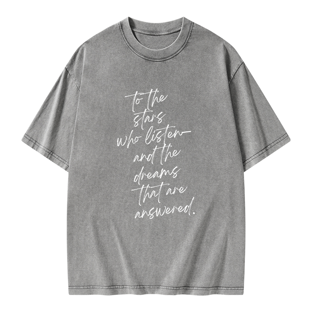Pagewings To The Stars Who Listen Unisex Washed T-shirt