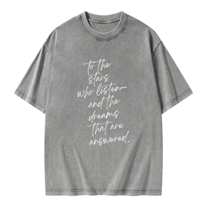 Pagewings To The Stars Who Listen Unisex Washed T-shirt